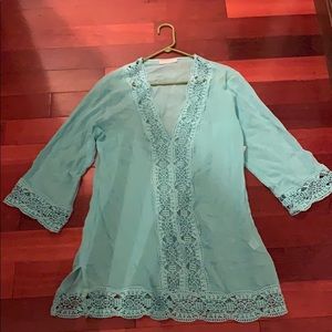 Trina Turk Embroidered Coverup Dress- NWT